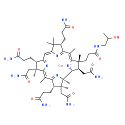 ChemSpider 2D Image | cobaltic;3-[(1R,2S,3S,5Z,7S,8S,10Z,13S,15Z,17R,18R,19R)-2,7,18-tris(2-amino-2-oxo-ethyl)-3,13-bis(3-amino-3-oxo-propyl)-17-[3-(2-hydroxypropylamino)-3-oxo-propyl]-1,2,5,7,12,12,15,17-octamethyl-8,13,18,19-tetrahydro-3H-corrin-24-id-8-yl]propanamide | C48H72CoN11O8