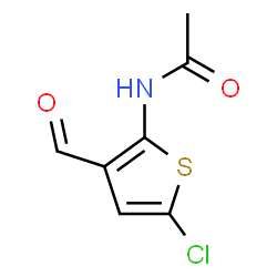 ChemSpider 2D Image | N-(5-Chloro-3-formyl-2-thienyl)acetamide | C7H6ClNO2S