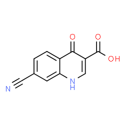 ChemSpider 2D Image | 7-Cyano-4-hydroxy-3-quinolinecarboxylic acid | C11H6N2O3