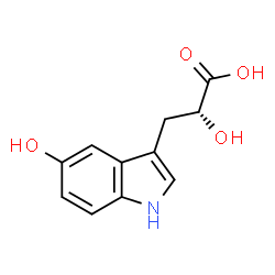 ChemSpider 2D Image | (2R)-2-Hydroxy-3-(5-hydroxy-1H-indol-3-yl)propanoic acid | C11H11NO4