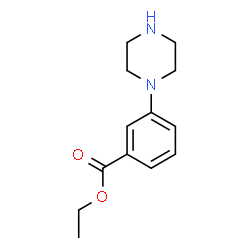 ChemSpider 2D Image | Ethyl 3-(1-piperazinyl)benzoate | C13H18N2O2