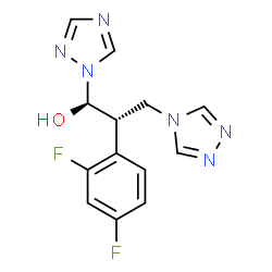 ChemSpider 2D Image | (1R,2S)-2-(2,4-Difluorophenyl)-1-(1H-1,2,4-triazol-1-yl)-3-(4H-1,2,4-triazol-4-yl)-1-propanol | C13H12F2N6O