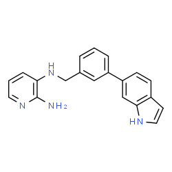 ChemSpider 2D Image | N~3~-[3-(1H-Indol-6-yl)benzyl]-2,3-pyridinediamine | C20H18N4