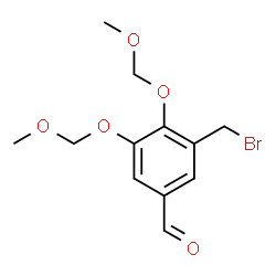 ChemSpider 2D Image | 3-(Bromomethyl)-4,5-bis(methoxymethoxy)benzaldehyde | C12H15BrO5