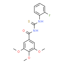 ChemSpider 2D Image | N-(2-fluorophenyl)-N'-(3,4,5-trimethoxybenzoyl)thiourea | C17H17FN2O4S