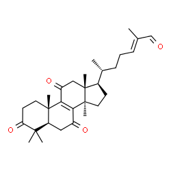 ChemSpider 2D Image | (24E)-3,7,11-Trioxolanosta-8,24-dien-26-al | C30H42O4