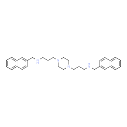 ChemSpider 2D Image | 3,3'-(1,4-Piperazinediyl)bis[N-(2-naphthylmethyl)-1-propanamine] | C32H40N4