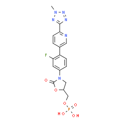 ChemSpider 2D Image | Tedizolid Phosphate | C17H16FN6O6P