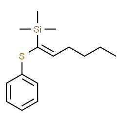 ChemSpider 2D Image | Trimethyl[(1E)-1-(phenylsulfanyl)-1-hexen-1-yl]silane | C15H24SSi