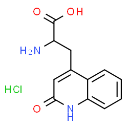 ChemSpider 2D Image | 3-(2-Oxo-1,2-dihydro-4-quinolinyl)alanine hydrochloride (1:1) | C12H13ClN2O3