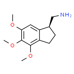 ChemSpider 2D Image | 1-[(1S)-4,5,6-Trimethoxy-2,3-dihydro-1H-inden-1-yl]methanamine | C13H19NO3