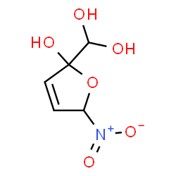 ChemSpider 2D Image | (2-Hydroxy-5-nitro-2,5-dihydro-2-furanyl)methanediol | C5H7NO6