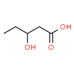 ChemSpider 2D Image | 3-Hydroxyvaleric acid | C5H10O3