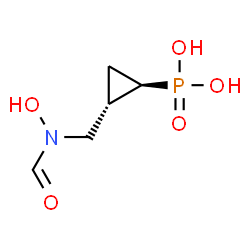 ChemSpider 2D Image | [(1R,2S)-2-{[Formyl(hydroxy)amino]methyl}cyclopropyl]phosphonic acid | C5H10NO5P