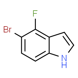 ChemSpider 2D Image | 5-Bromo-4-fluoro-1H-indole | C8H5BrFN