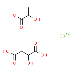 ChemSpider 2D Image | calcium; 2-hydroxybutanedioic acid; 2-hydroxypropanoic acid | C7H12CaO8