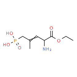 ChemSpider 2D Image | (4-Amino-5-ethoxy-2-methyl-5-oxo-2-penten-1-yl)phosphonic acid | C8H16NO5P