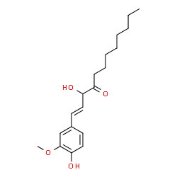 ChemSpider 2D Image | (1E)-3-Hydroxy-1-(4-hydroxy-3-methoxyphenyl)-1-dodecen-4-one | C19H28O4