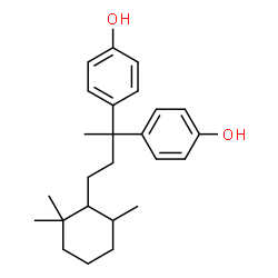 ChemSpider 2D Image | 4,4'-[4-(2,2,6-Trimethylcyclohexyl)-2,2-butanediyl]diphenol | C25H34O2