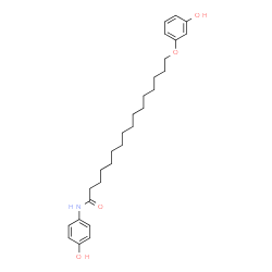 ChemSpider 2D Image | 16-(3-Hydroxyphenoxy)-N-(4-hydroxyphenyl)hexadecanamide | C28H41NO4