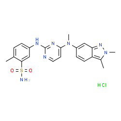 ChemSpider 2D Image | Pazopanib Hydrochloride | C21H24ClN7O2S