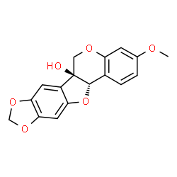 ChemSpider 2D Image | (?)-pisatin | C17H14O6