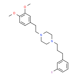 ChemSpider 2D Image | 1-(2-(3,4-dimethoxyphenyl)ethyl)-4-(3-(3-iodophenyl)propyl)piperazine | C23H31IN2O2
