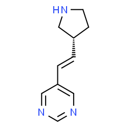 ChemSpider 2D Image | 5-{(E)-2-[(3R)-3-Pyrrolidinyl]vinyl}pyrimidine | C10H13N3