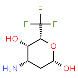 ChemSpider 2D Image | 3-Amino-2,3,6-trideoxy-6,6,6-trifluoro-beta-L-lyxo-hexopyranose | C6H10F3NO3