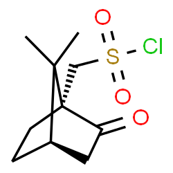 ChemSpider 2D Image | [(1R,4R)-7,7-Dimethyl-2-oxobicyclo[2.2.1]hept-1-yl]methanesulfonyl chloride | C10H15ClO3S