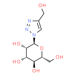 ChemSpider 2D Image | 4-(Hydroxymethyl)-1-(alpha-D-mannopyranosyl)-1H-1,2,3-triazole | C9H15N3O6
