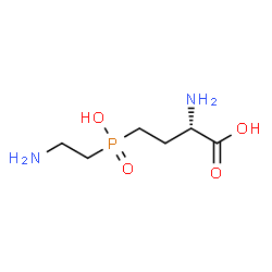 ChemSpider 2D Image | (2S)-2-Amino-4-[(2-aminoethyl)(hydroxy)phosphoryl]butanoic acid | C6H15N2O4P