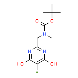 ChemSpider 2D Image | 2-Methyl-2-propanyl [(5-fluoro-4,6-dihydroxy-2-pyrimidinyl)methyl]methylcarbamate | C11H16FN3O4