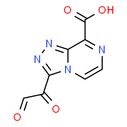 ChemSpider 2D Image | 3-(Oxoacetyl)[1,2,4]triazolo[4,3-a]pyrazine-8-carboxylic acid | C8H4N4O4