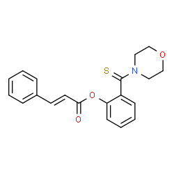 ChemSpider 2D Image | 2-(Morpholin-4-ylcarbothioyl)phenyl (2E)-3-phenylacrylate | C20H19NO3S