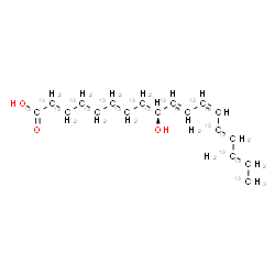 ChemSpider 2D Image | 9(S)-HODE-13C18 | 13C18H32O3