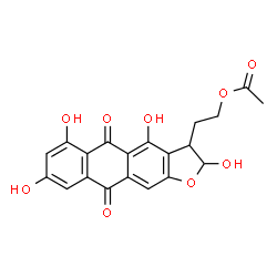 ChemSpider 2D Image | Versiconal hemiacetal acetate | C20H16O9