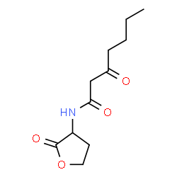 ChemSpider 2D Image | 3-Oxo-N-(2-oxotetrahydro-3-furanyl)heptanamide | C11H17NO4