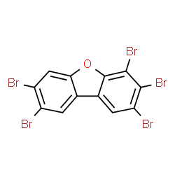 ChemSpider 2D Image | 2,3,4,7,8-Pentabromodibenzofuran | C12H3Br5O