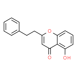 ChemSpider 2D Image | 5-Hydroxy-2-(2-phenylethyl)-4H-chromen-4-one | C17H14O3