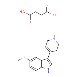 ChemSpider 2D Image | 5-METHOXY-3-(1,2,5,6-TETRAHYDRO-4-PYRIDINYL)-1H-INDOLE HEMISUCCINATE | C18H22N2O5
