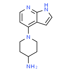 ChemSpider 2D Image | 1-(1H-Pyrrolo[2,3-b]pyridin-4-yl)piperidin-4-amin | C12H16N4