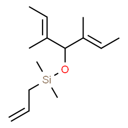 ChemSpider 2D Image | Allyl{[(2E,5E)-3,5-dimethyl-2,5-heptadien-4-yl]oxy}dimethylsilane | C14H26OSi
