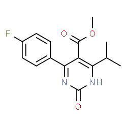 ChemSpider 2D Image | Methyl 4-(4-fluorophenyl)-2-hydroxy-6-isopropylpyrimidine-5-carboxylate | C15H15FN2O3