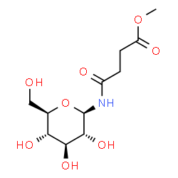 ChemSpider 2D Image | N-(4-Methoxy-4-oxobutanoyl)-beta-D-glucopyranosylamine | C11H19NO8