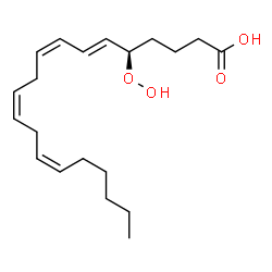 ChemSpider 2D Image | (5R,6E,8Z,11Z,14Z)-5-Hydroperoxy-6,8,11,14-icosatetraenoic acid | C20H32O4