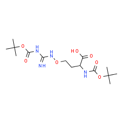 ChemSpider 2D Image | N-{[(2-Methyl-2-propanyl)oxy]carbonyl}-O-(N'-{[(2-methyl-2-propanyl)oxy]carbonyl}carbamimidamido)homoserine | C15H28N4O7