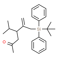 ChemSpider 2D Image | 4-Isopropyl-5-{[(2-methyl-2-propanyl)(diphenyl)silyl]methyl}-5-hexen-2-one | C26H36OSi