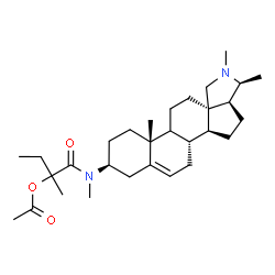 ChemSpider 2D Image | 1-[(3beta,9xi)-Con-5-enin-3-yl(methyl)amino]-2-methyl-1-oxo-2-butanyl acetate | C30H48N2O3