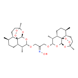 ChemSpider 2D Image | N-Hydroxy-1,3-bis{[(1S,4S,5R,8S,9R,10S,12R,13R)-1,5,9-trimethyl-11,14,15,16-tetraoxatetracyclo[10.3.1.0~4,13~.0~8,13~]hexadec-10-yl]oxy}-2-propanimine | C33H51NO11